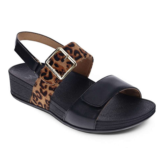 Florini Platform Sandal - Black Leopard