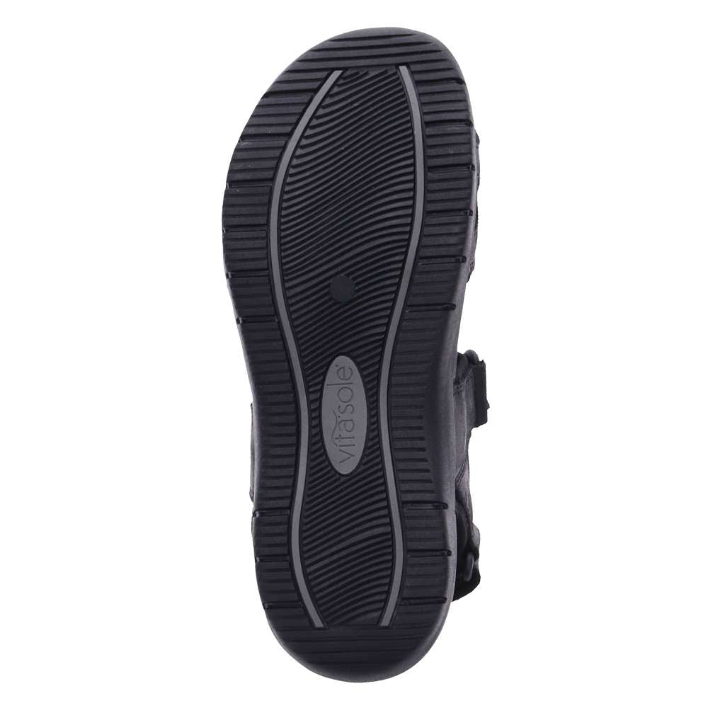 Power Back Strap Sandal - Black