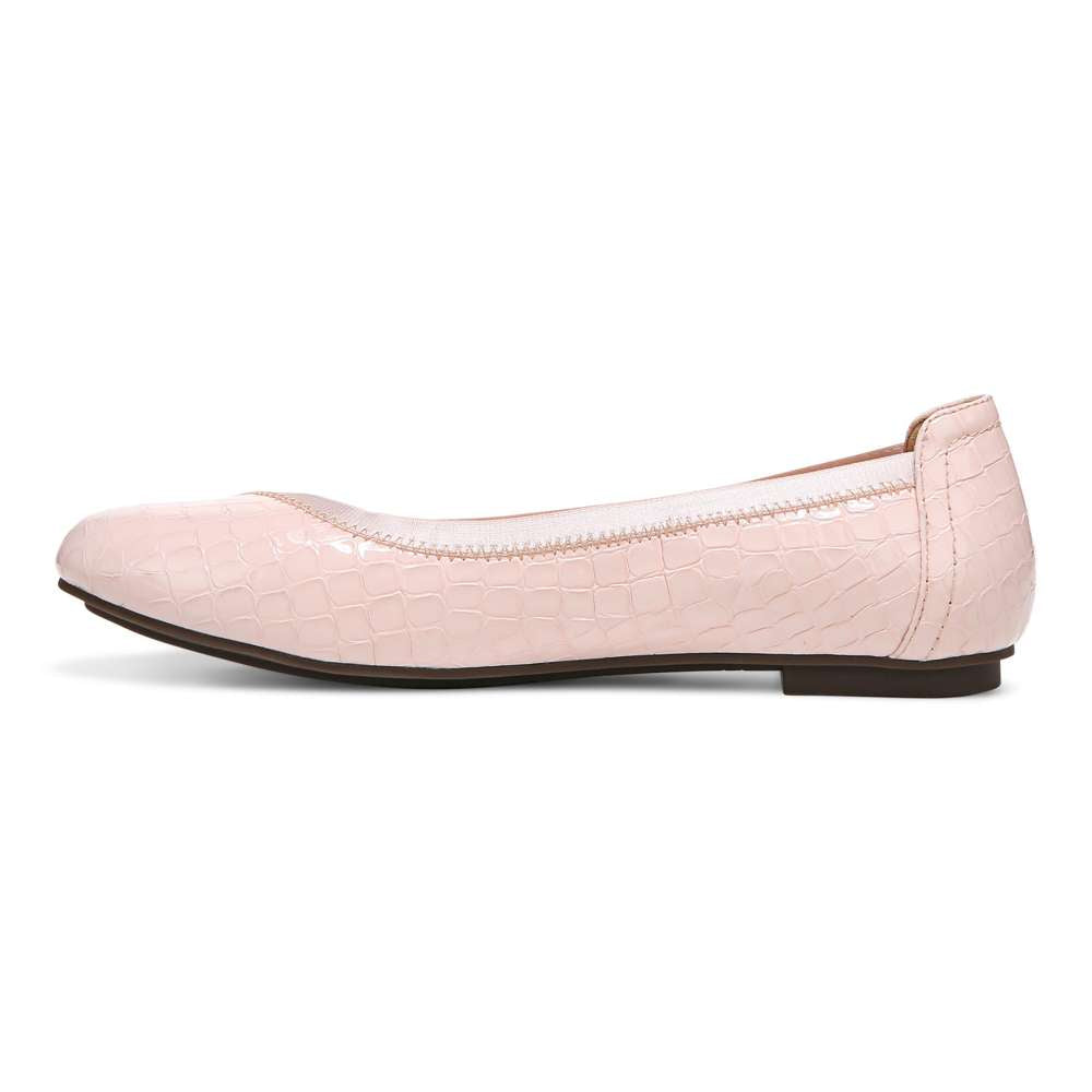 Caroll Ballet Flat - Cloud Pink Patent Croc