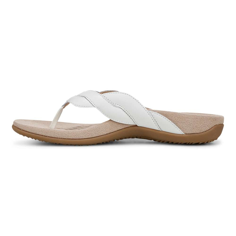 Bella Braid Toe Post Sandal - White