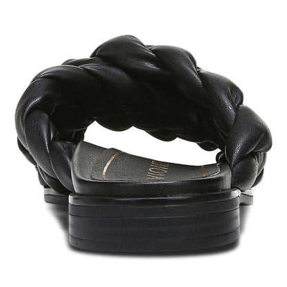 Kalina Slide Sandal - Black Nappa