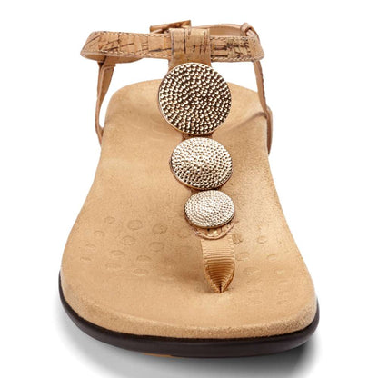 Lizbeth Sandal - Gold Cork