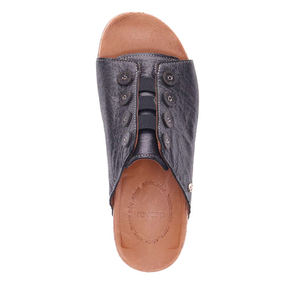 Antalya Slide - Black Linen