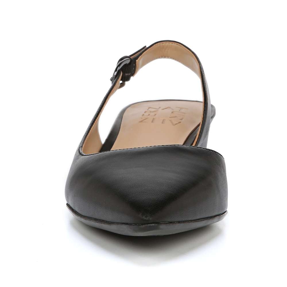 Banks Slingback Heeled Sandal - Black Leather