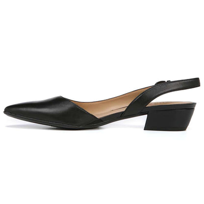 Banks Slingback Heeled Sandal - Black Leather