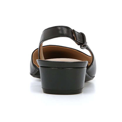 Banks Slingback Heeled Sandal - Black Leather