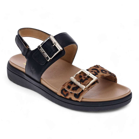 Bettina Slingback Sandal - Black Leopard