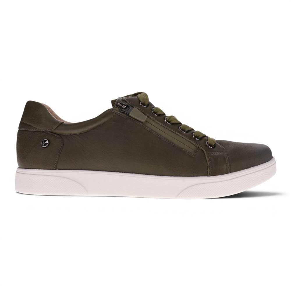 Brisbane Zip Casual Sneaker - Olive