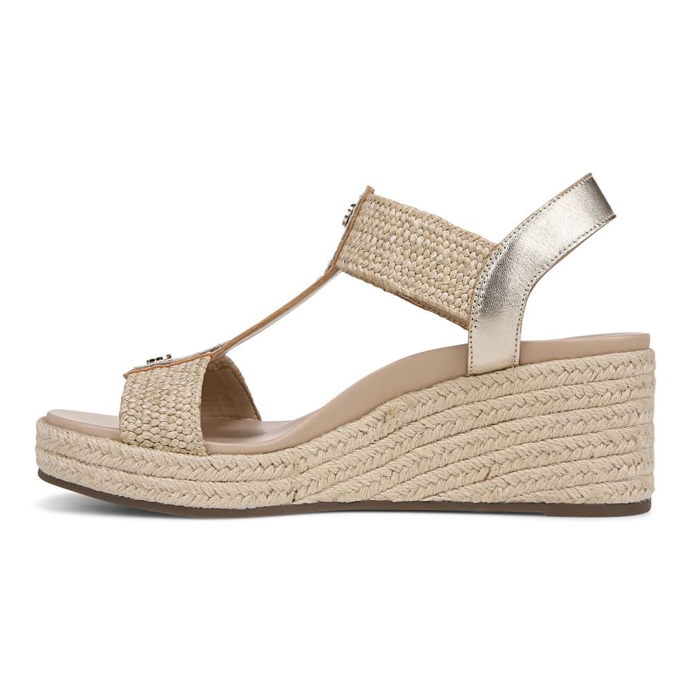 Calera Wedge - Gold Leather