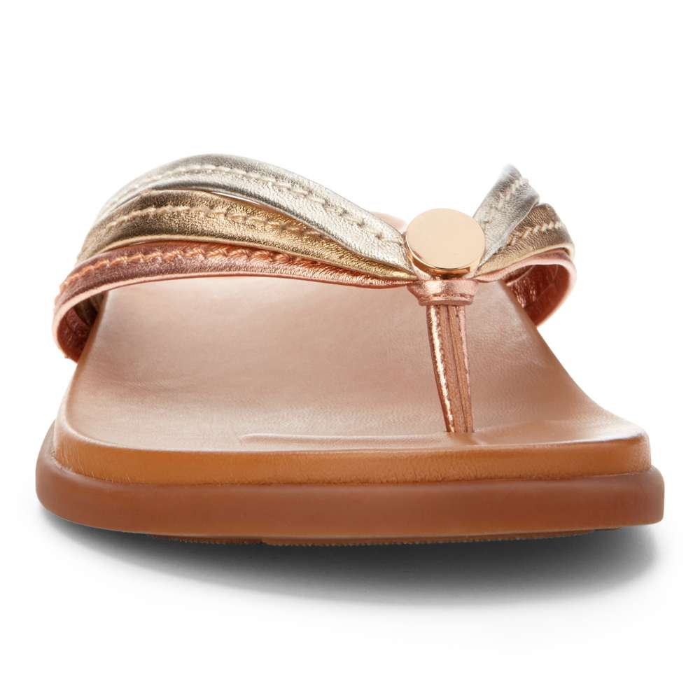 Catalina Toe Post Sandal - Mixed Metallic