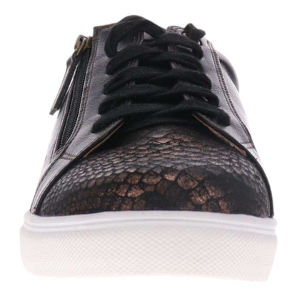 Cleo Zip Casual Sneaker - Black/Bronze