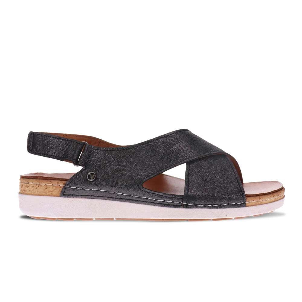 Cottesloe Slingback Sandal - Black Linen
