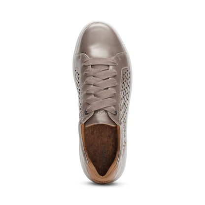 Courtney Lace-Up Sneaker - White Gold Cutout