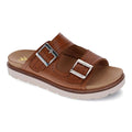 Daisy Leather Slide - Tan