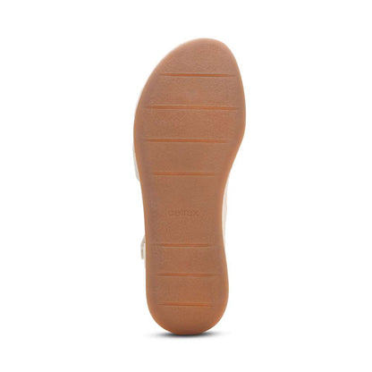 Flora Adjustable Strap Wedge - Champagne