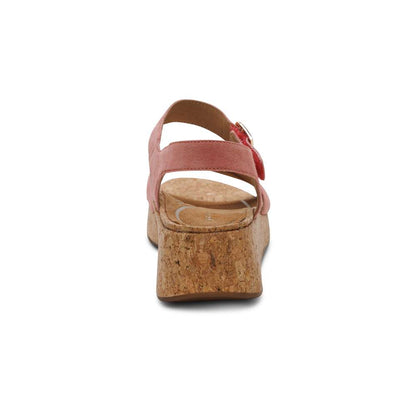 Flora Adjustable Strap Wedge - Antique rose