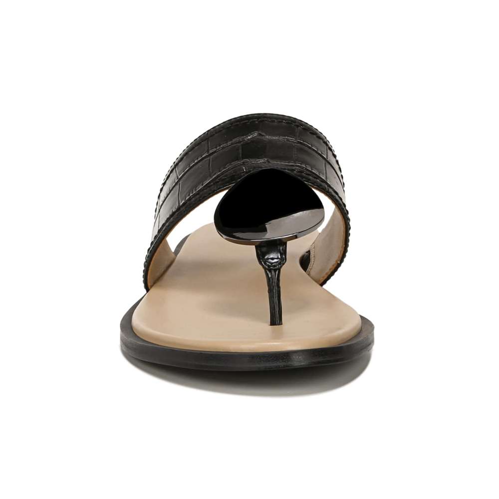 Frankie Toe Post Sandal - Black Croc
