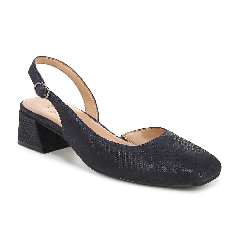 Jayla Slingback Heeled Sandal - Istmo Navy