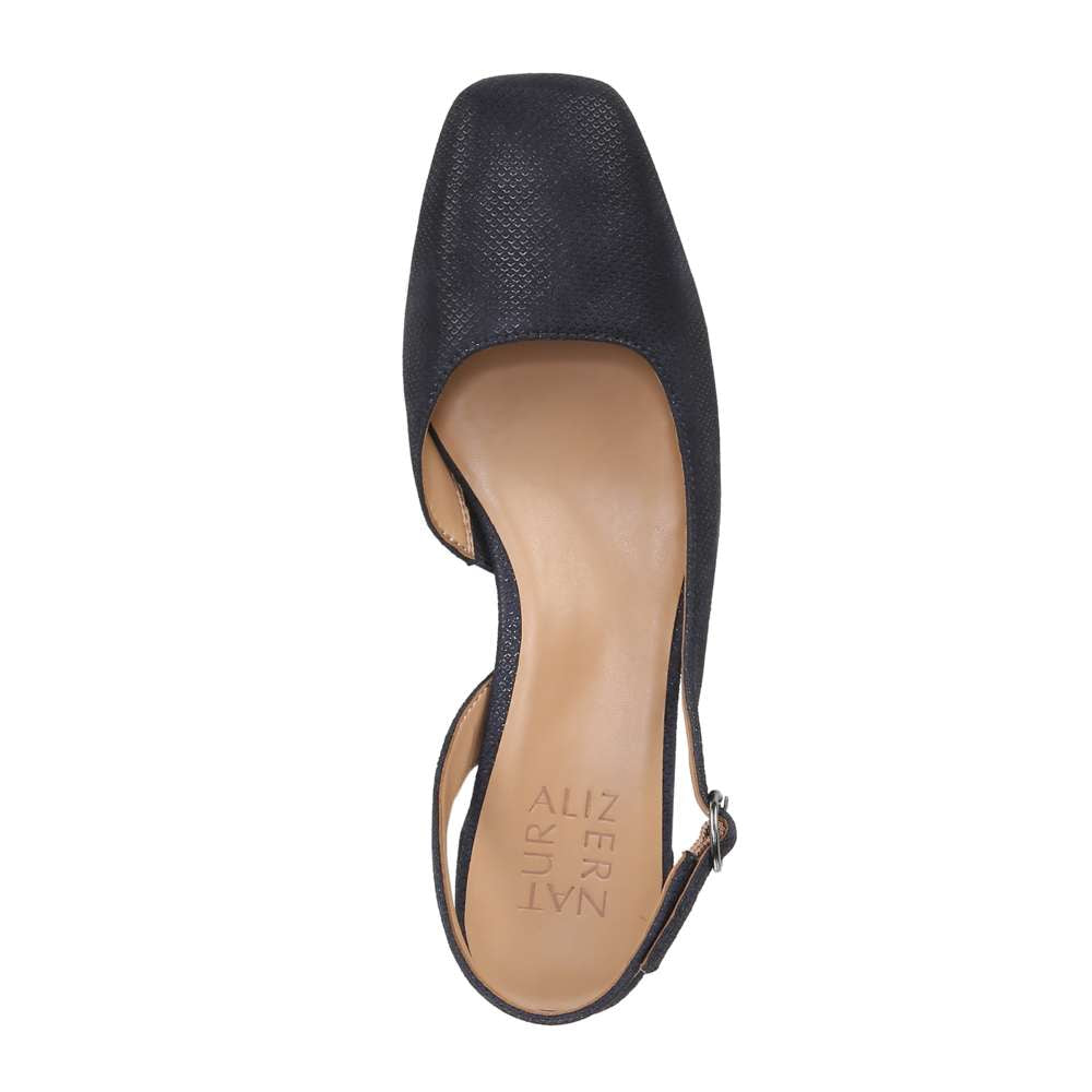 Jayla Slingback Heeled Sandal - Istmo Navy