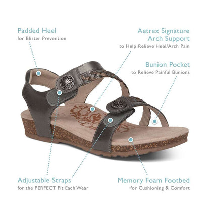 Jillian Braided Strap Sandal - Bronze