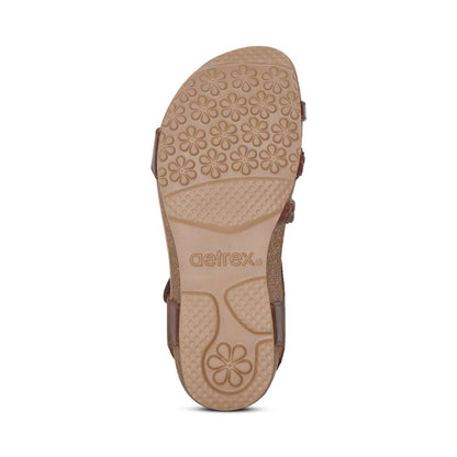Jillian Braided Strap Sandal - Walnut