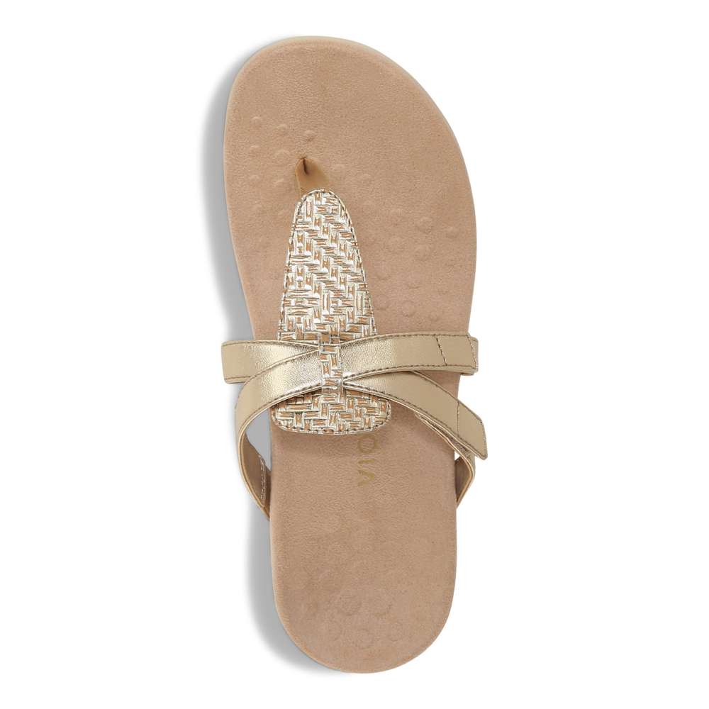 Karley Toe Post Sandal - Gold