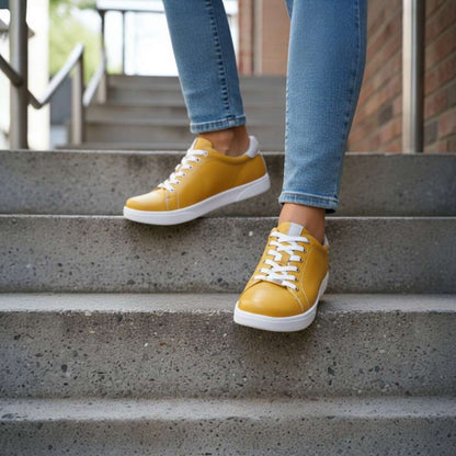 Limoges Lace-Up Casual Sneaker - Mustard French