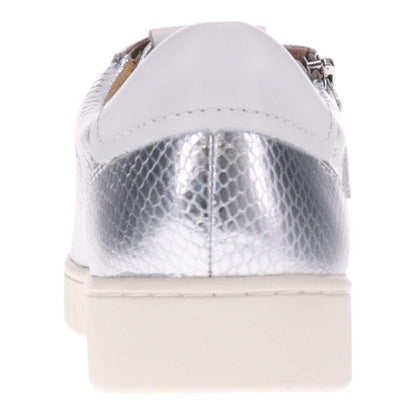 Luna Zip Casual Sneaker - Silver Snake