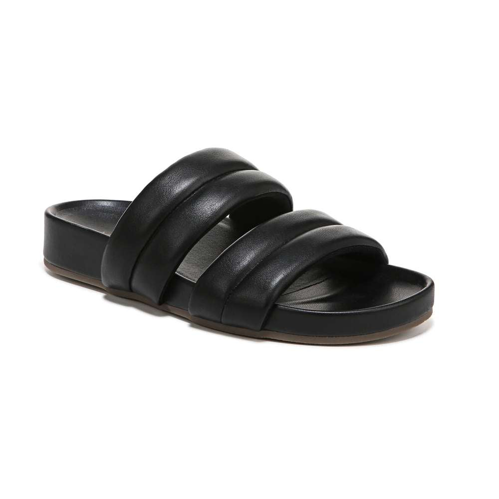 Mayla Slide - Black Nappa