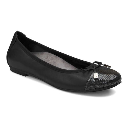 Minna Ballet Flat - Black Lizard