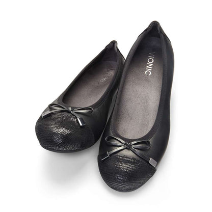 Minna Ballet Flat - Black Lizard