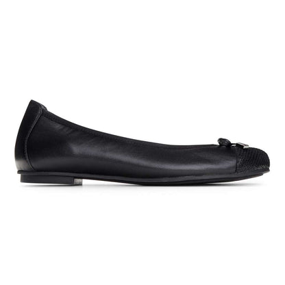 Minna Ballet Flat - Black Lizard