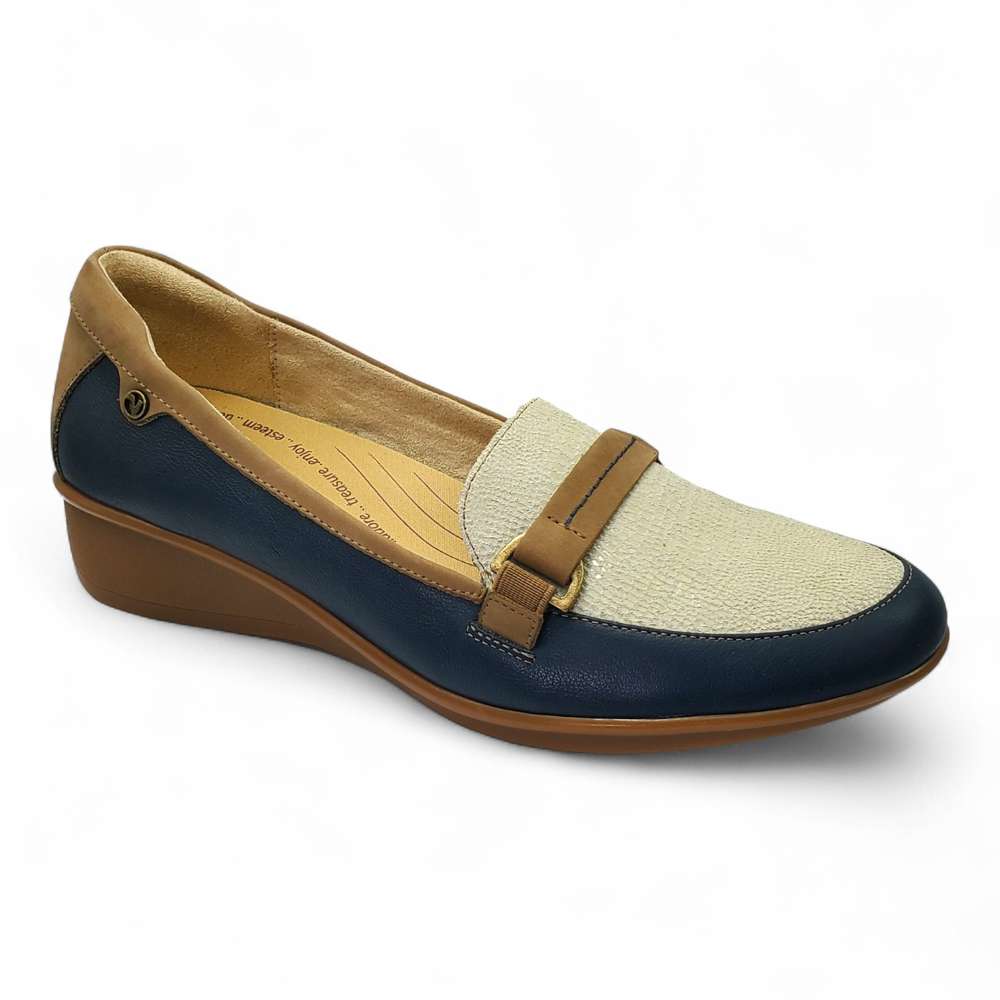 Montmartre Wedged Loafer - Blue French