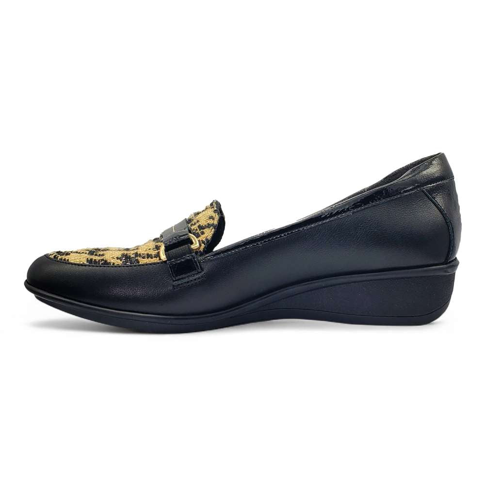 Montmartre Wedged Loafer - Houndstooth