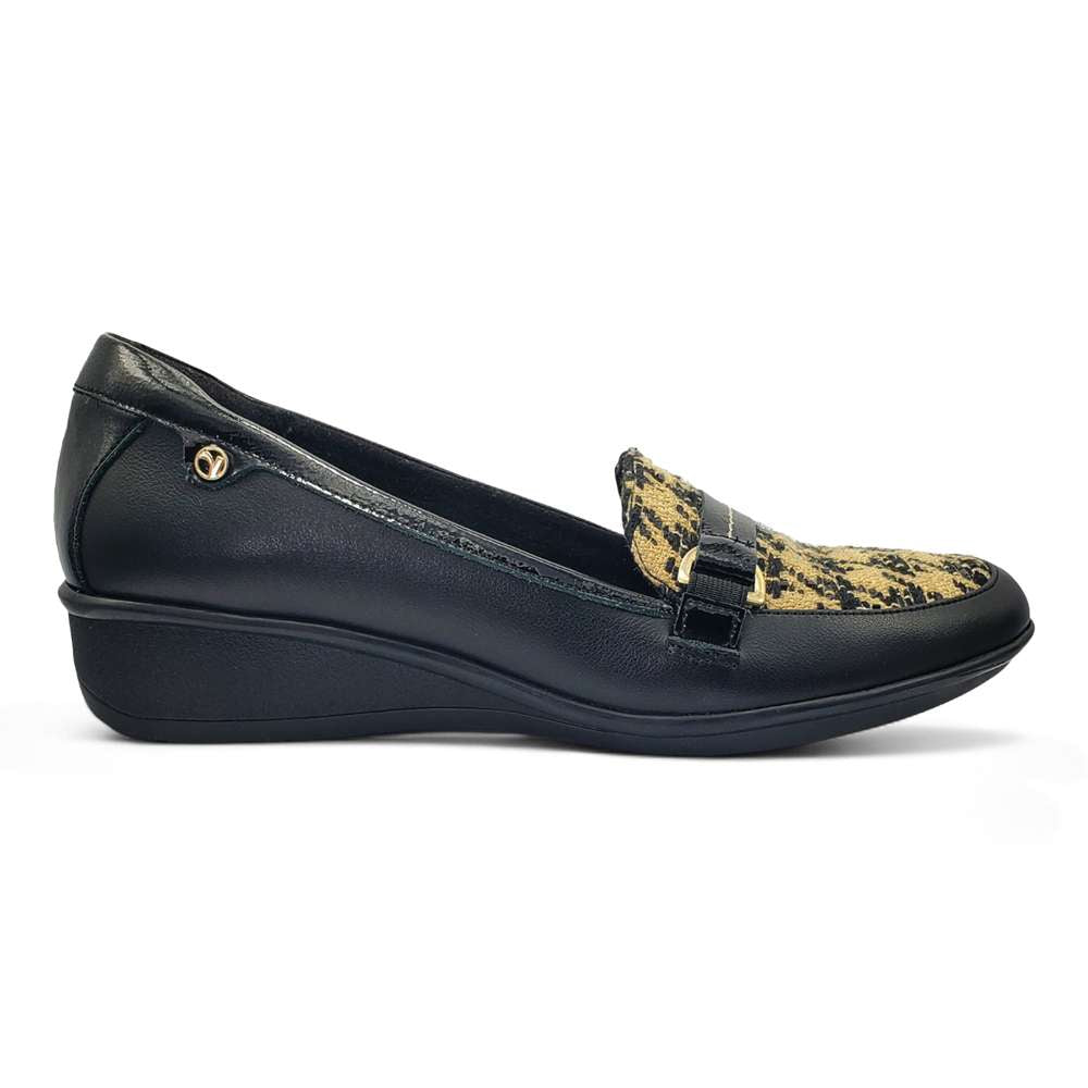 Montmartre Wedged Loafer - Houndstooth