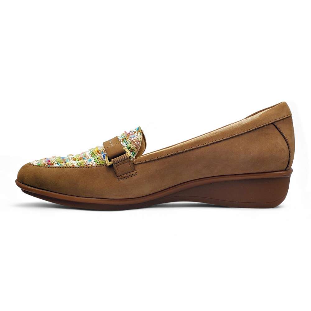 Montmartre Wedged Loafer - Toffee Nubuck
