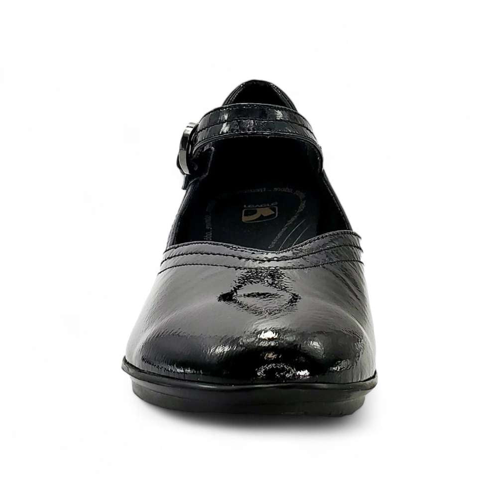 Narita Mary-Jane Flats - Black Patent