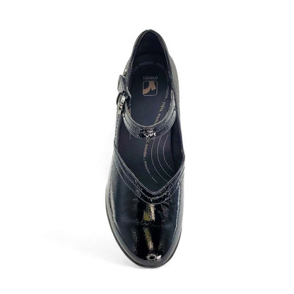 Narita Mary-Jane Flats - Black Patent