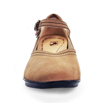 Narita Mary-Jane Flats - Toffee Nubuck