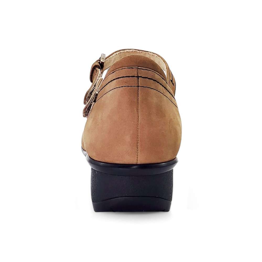 Narita Mary-Jane Flats - Toffee Nubuck