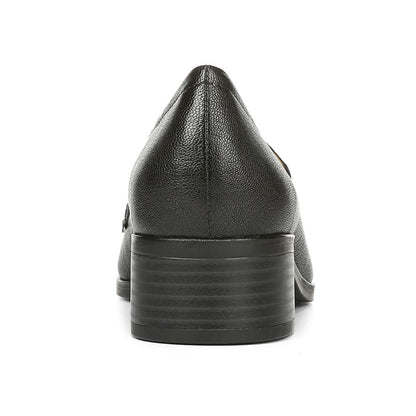 Nina Heeled Loafer - Black