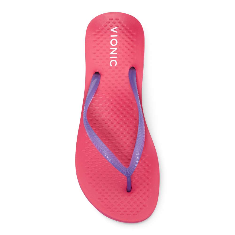 Noosa Print Toe Post Sandal - Pink/Purple