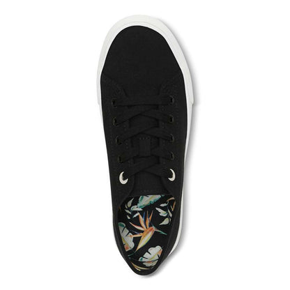 Oasis Lace-Up Casual Sneaker - Black Canvas