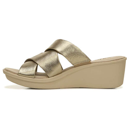 Rowena Wedge Sandal - Warm Silver