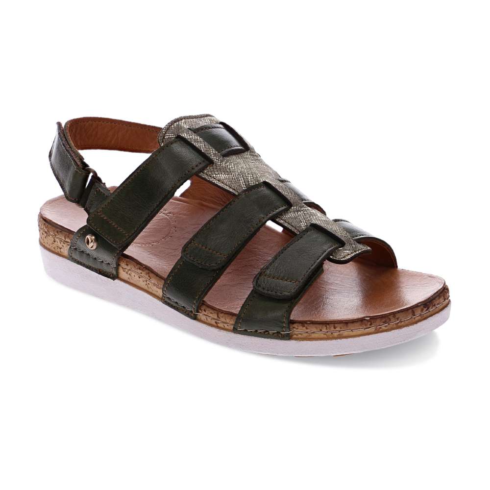 Santorini Gladiator Sandal - Khaki