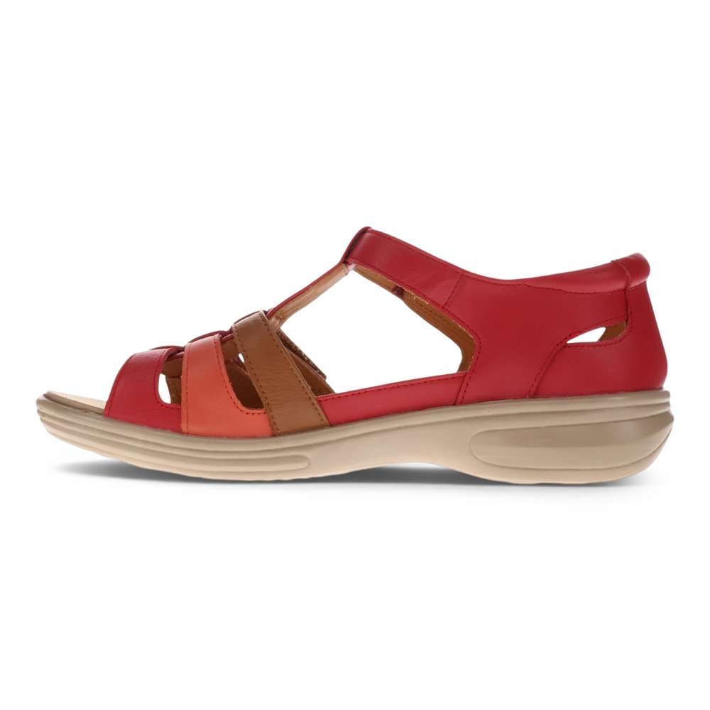 Seville Sandal - Ruby Red Multi