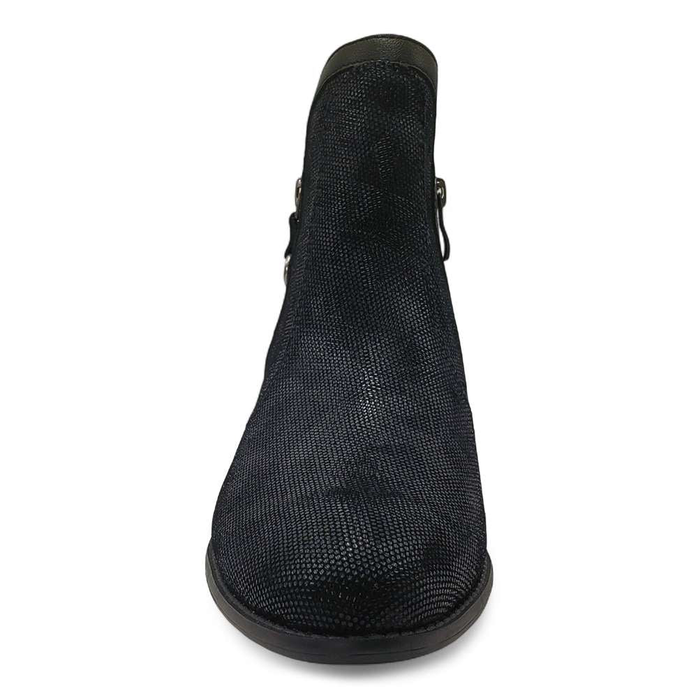 Siena II Zip Ankle Boot - Black Angle