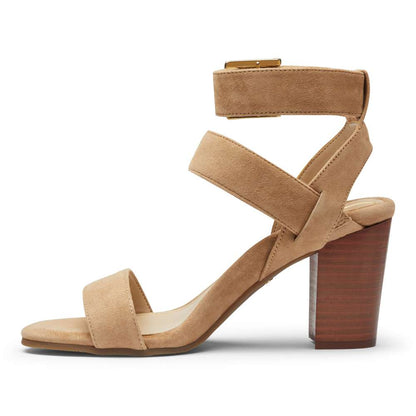 Sofia Heeled Sandal - Wheat