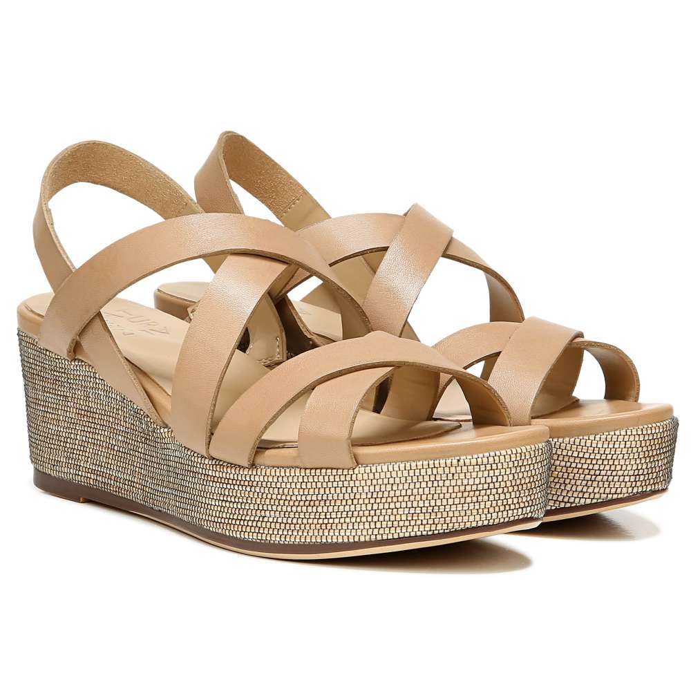 Unique Wedge Sandal - Bamboo