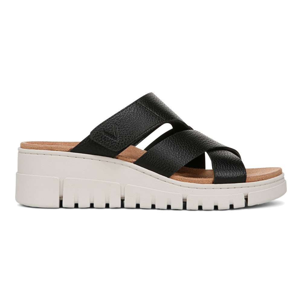 Uptown Sunset Wedge - Black Tumbled
